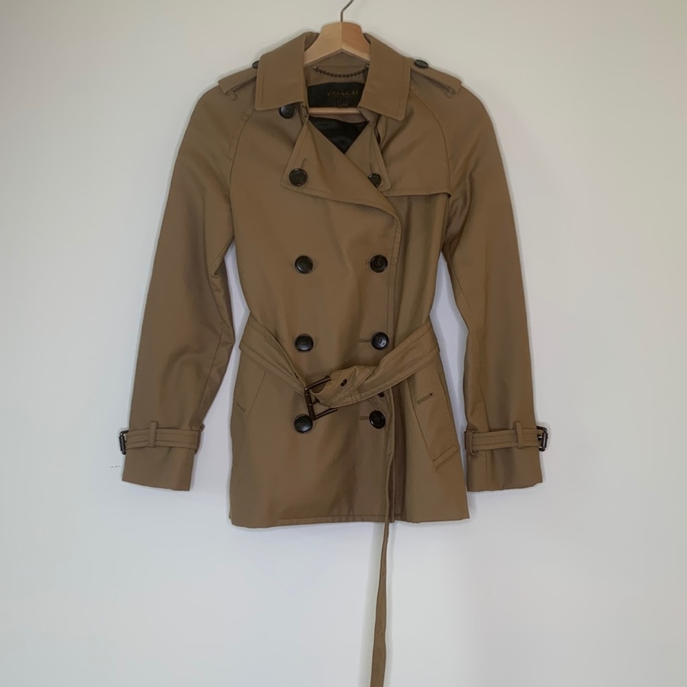 Coach double breasted trench coat